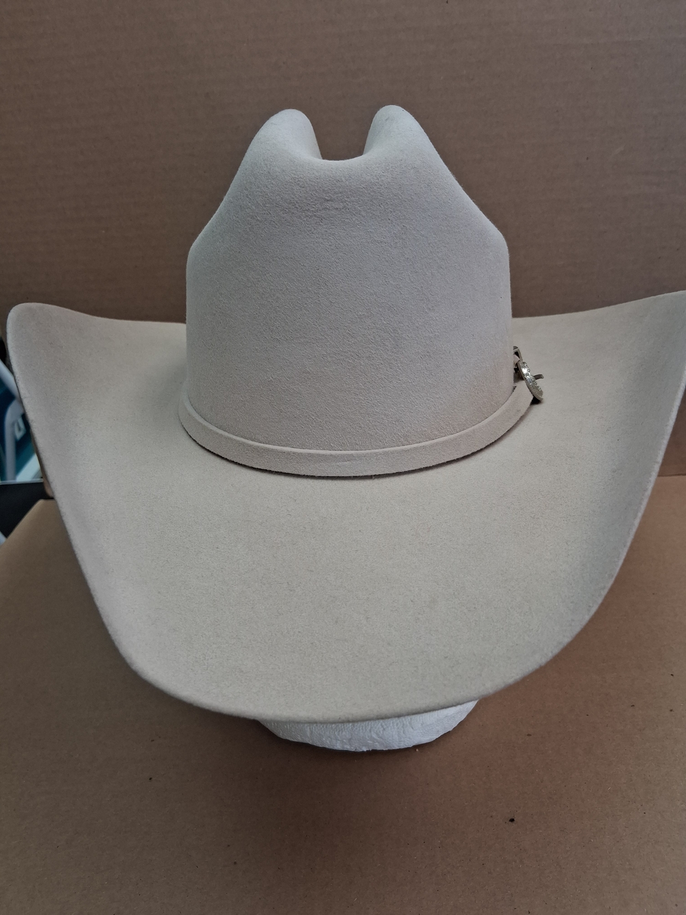 100% Wool Alan Jackson Cowboy Hat , With Silver Belt Detail, Size M , Item 149